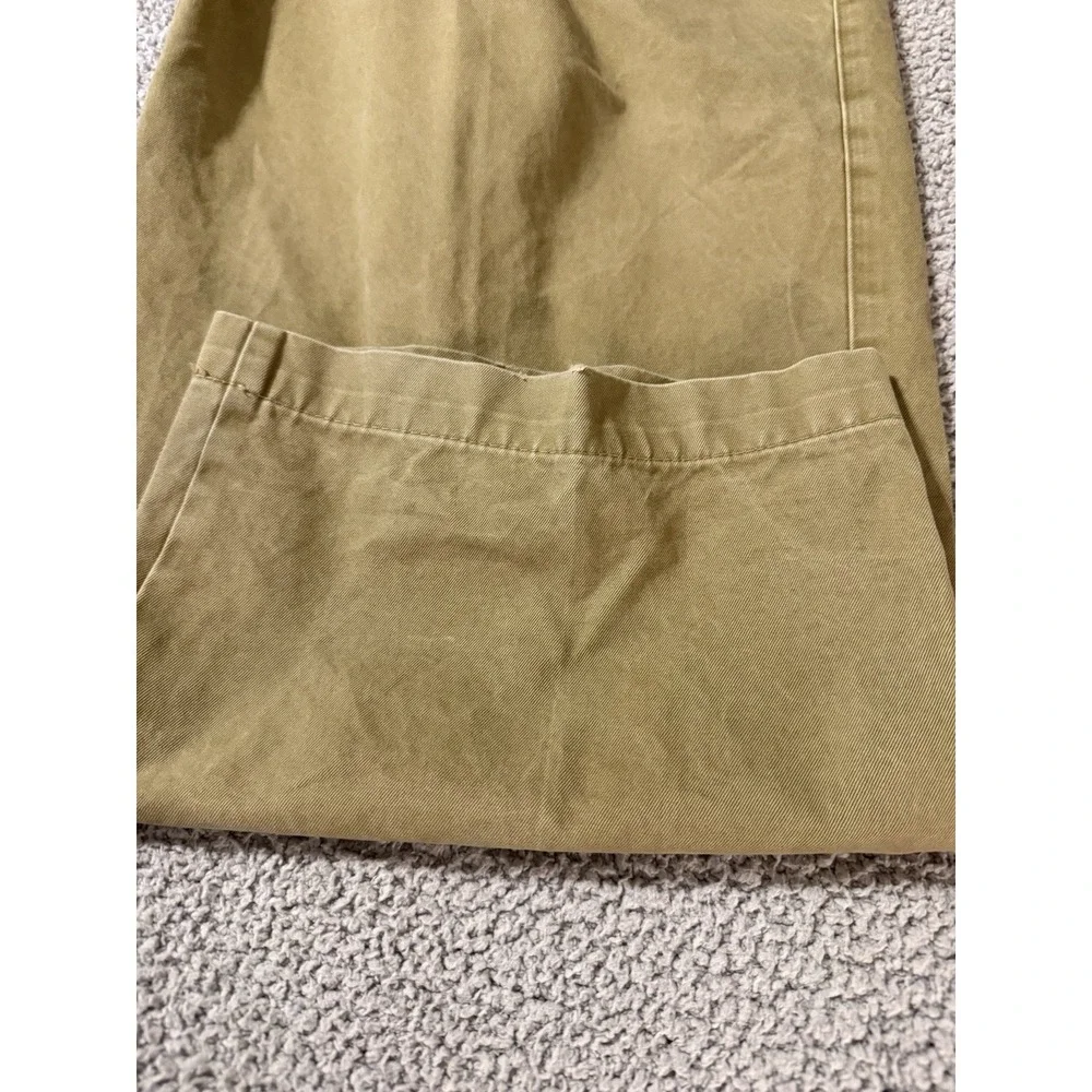 Vintage Orvis Men's Tan Pleated Khaki Heavy Cotton Pants Slacks Size 42